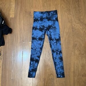 Women's Blue Tie-Dye Leggings